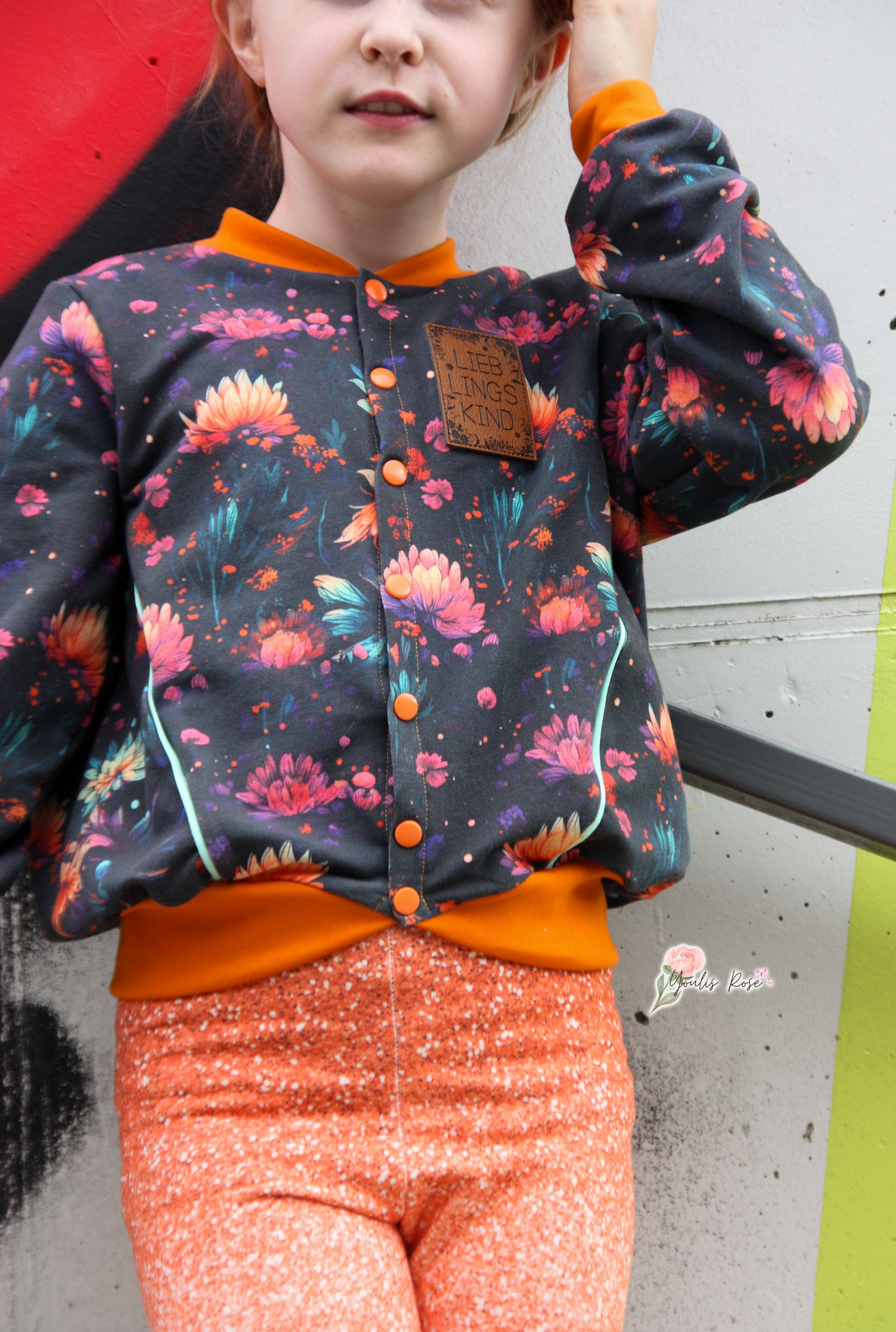 Orange Neon Blumen